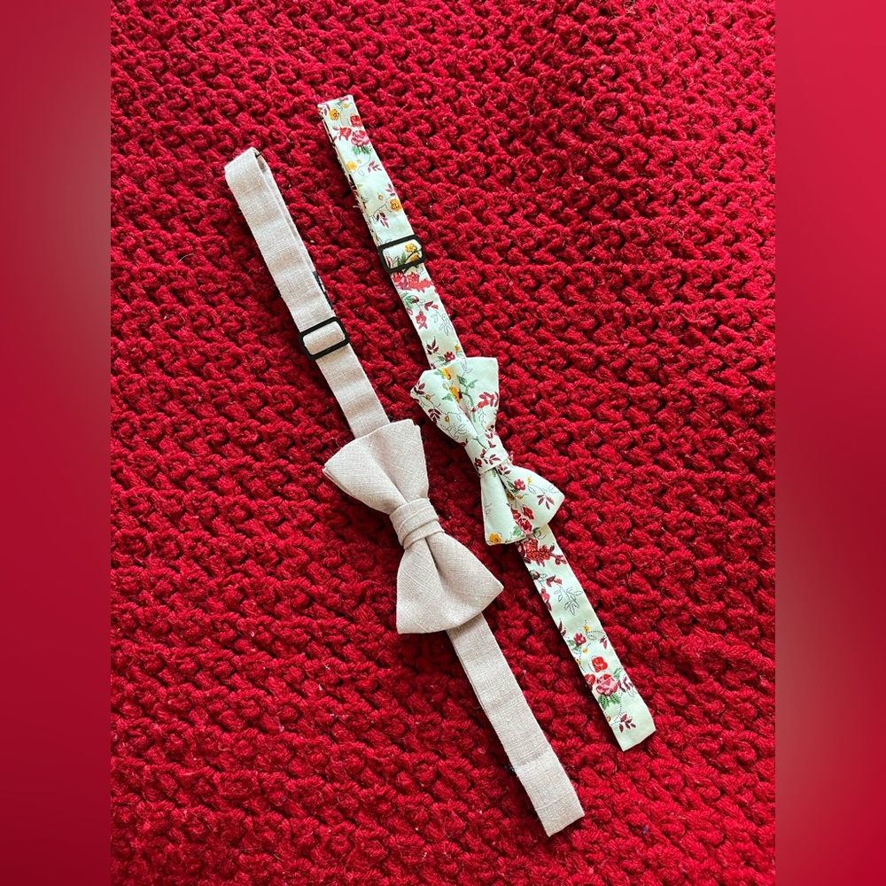 Set of 2 child sized bow ties European Boon company NEW!